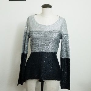 Silver and Black Sweater